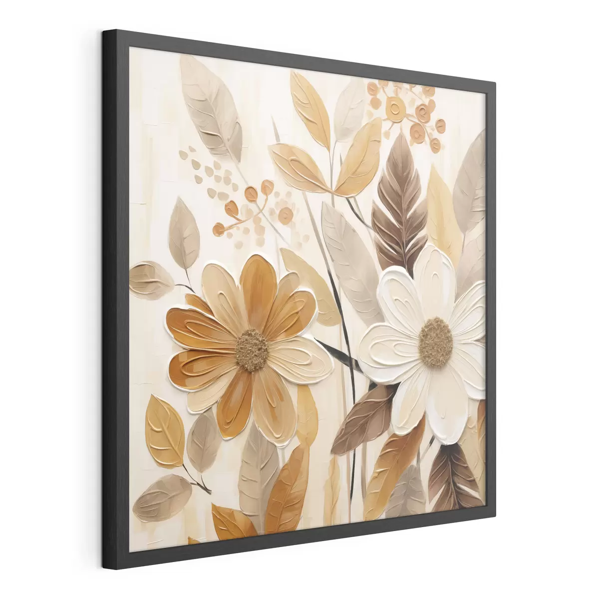 Plakat Stiliseeritud lilled maalil f49072