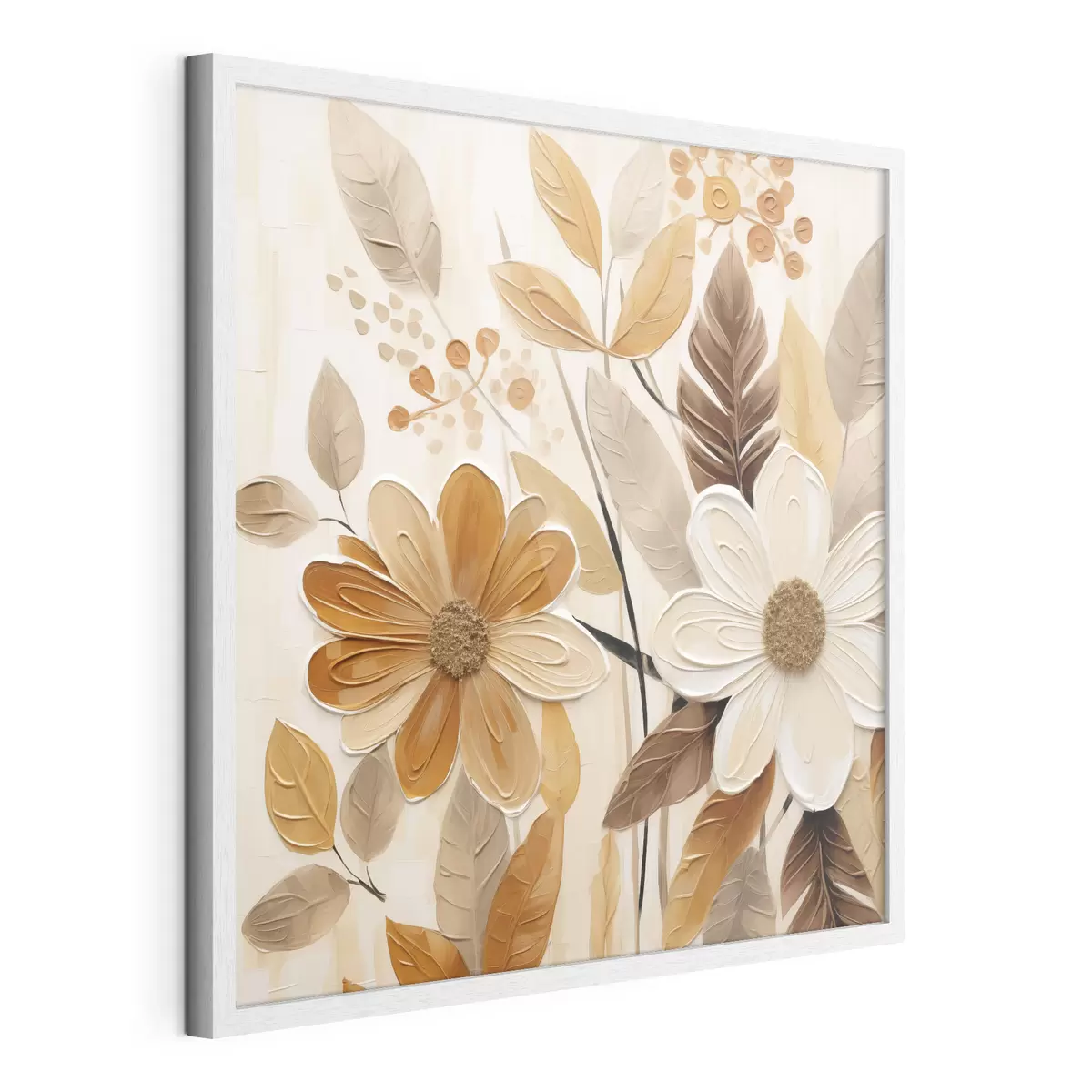 Plakat Stiliseeritud lilled maalil f49072