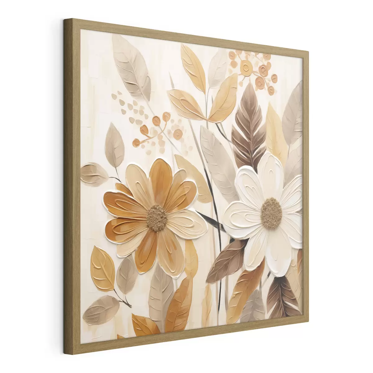 Plakat Stiliseeritud lilled maalil f49072