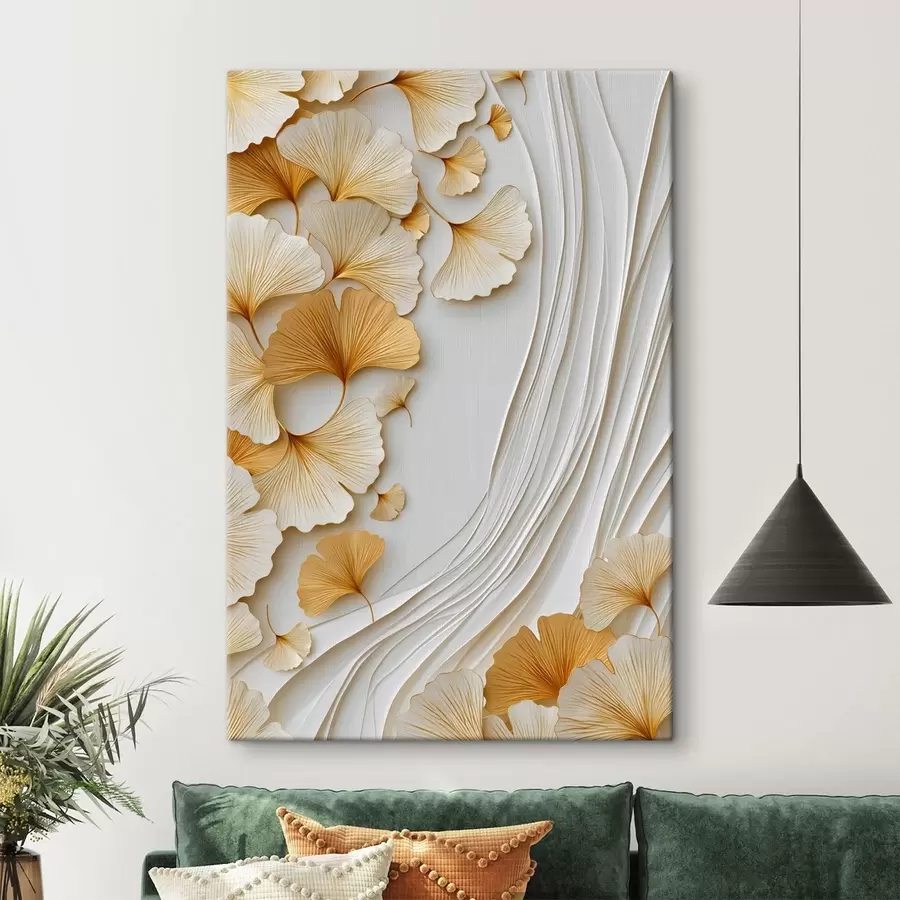 Pilt Abstraktsioon ginkgo lehtedega s49117