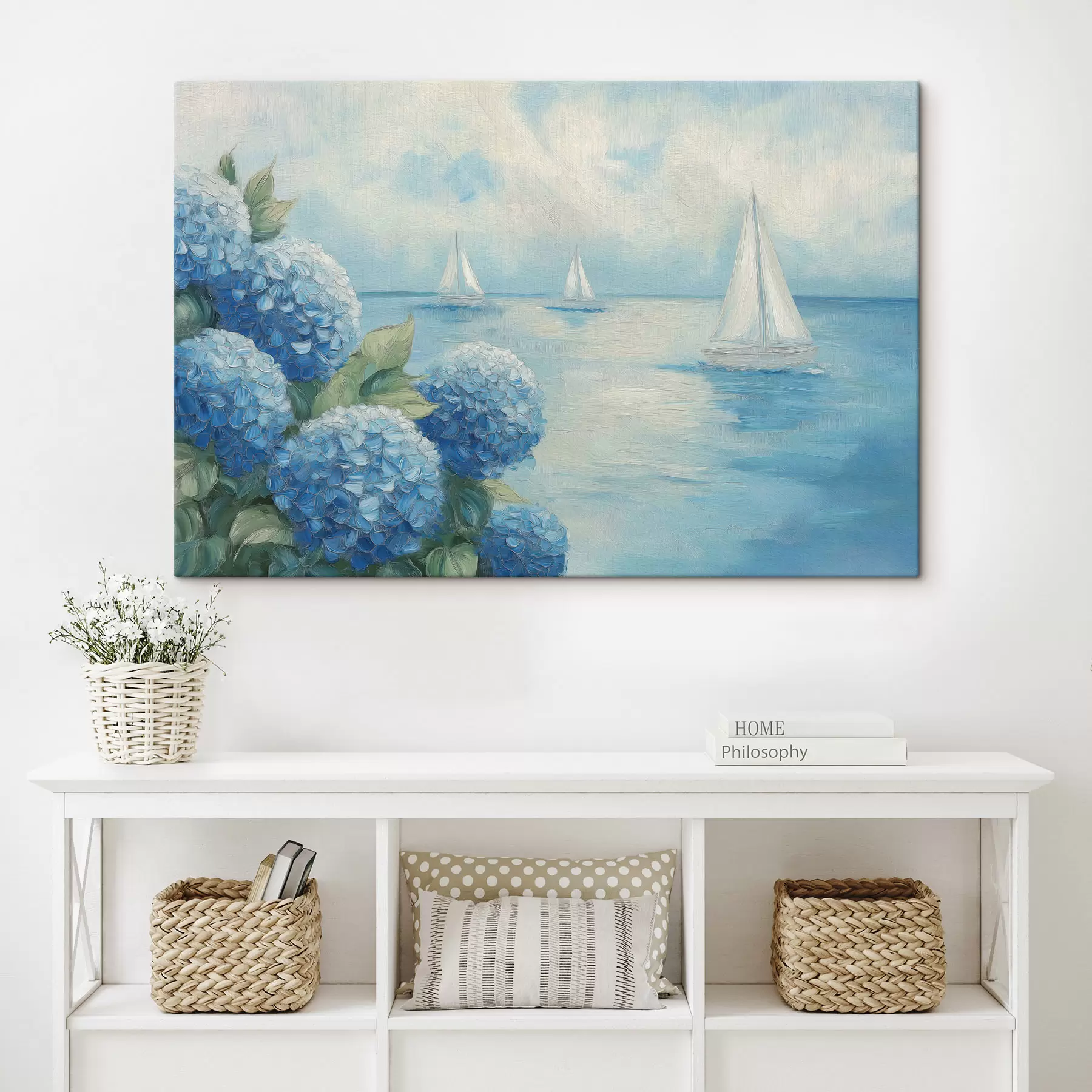 Pilt Merevaade hortensiatega s49276
