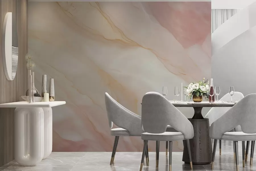 Fototapeedid Roosa ja kollase toonidega abstraktse marmorimustri imitatsioon w05632