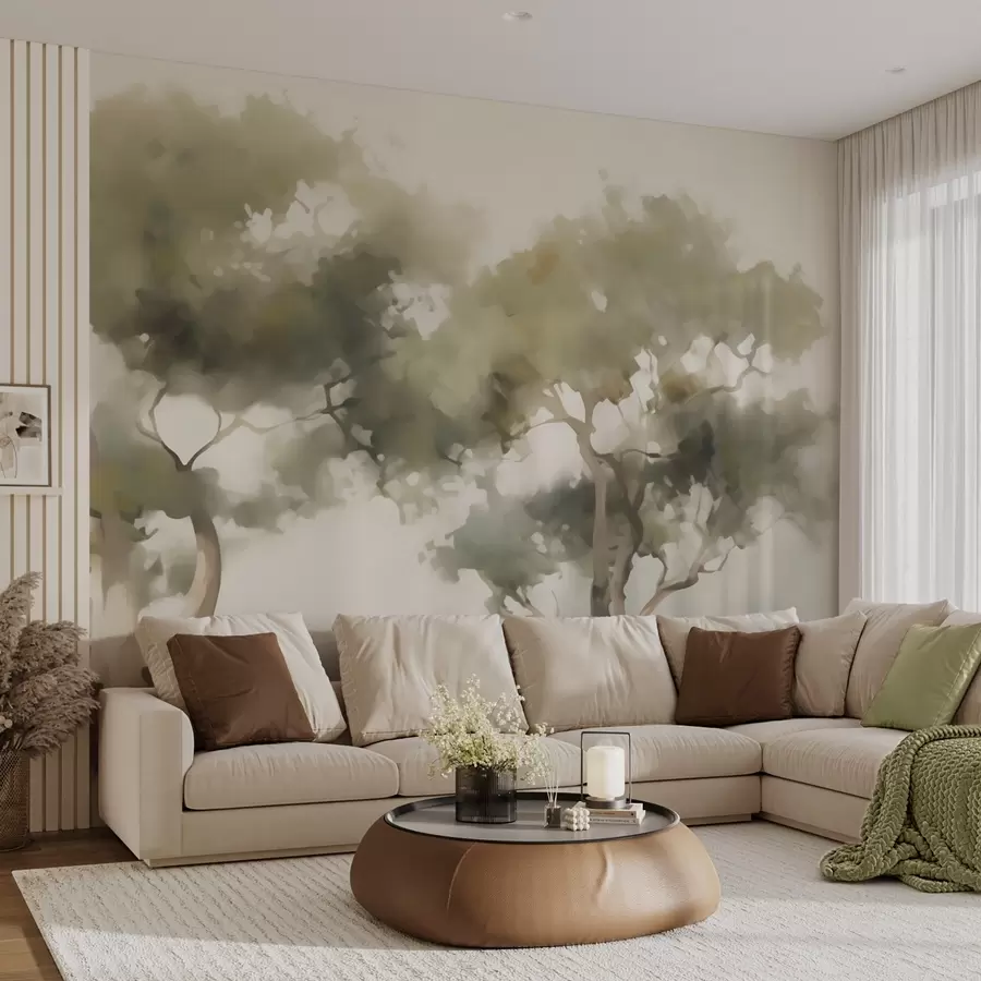 Fototapeedid Abstraktsed puud maalimise imitatsioon w05638