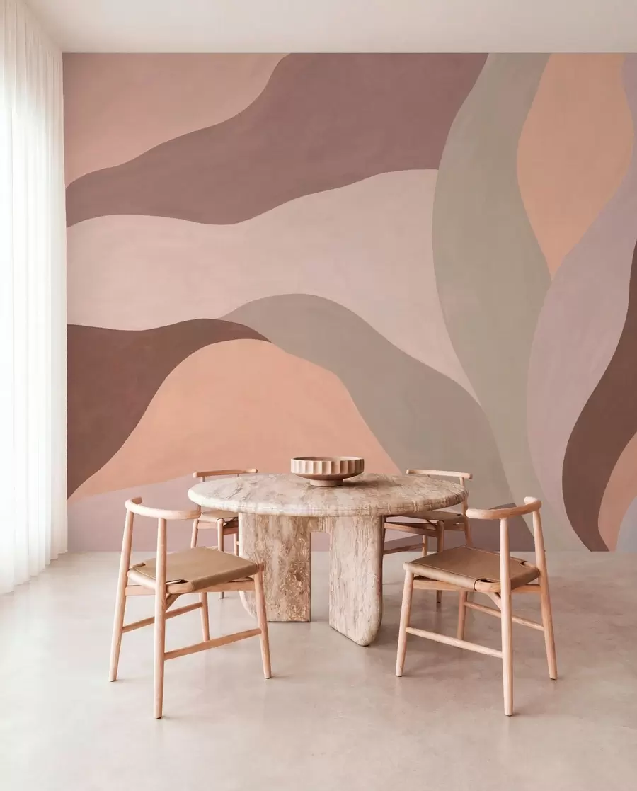 Fototapeedid Abstraktsed voolavad kujundid pastelltoonides w05629
