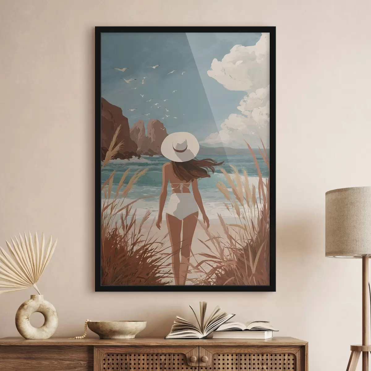 Plakat Tüdruk mere ääres f49253