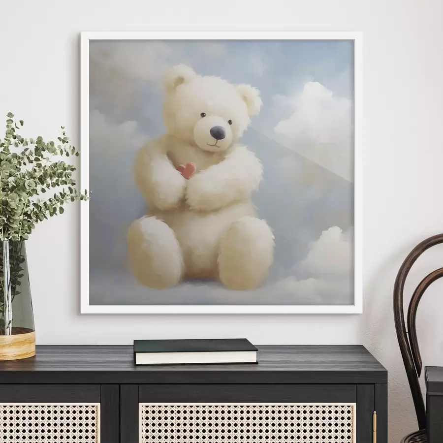 Fototapeedid Karu väikese südamega, imitatsioonmaal f49395