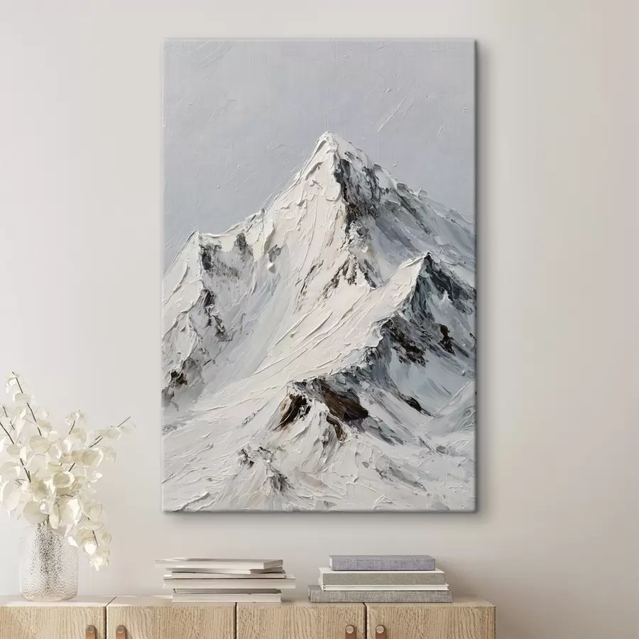 Fototapeedid Lumised mäed impasto-tehnikas s49461