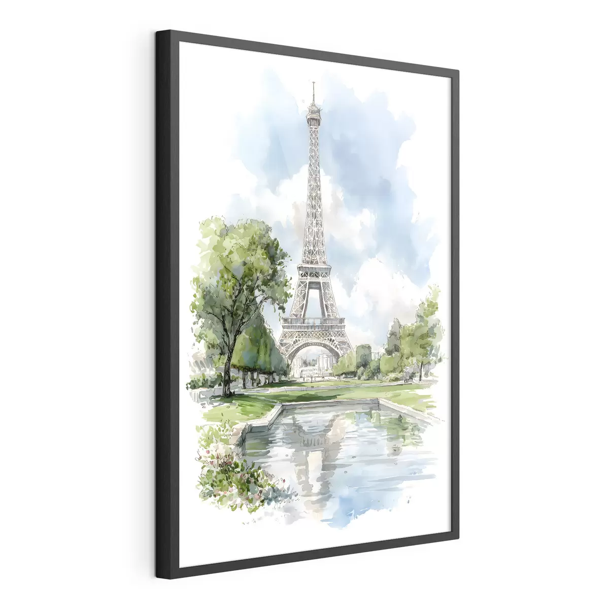 Plakat Eiffeli torn akvarellistiilis f49424