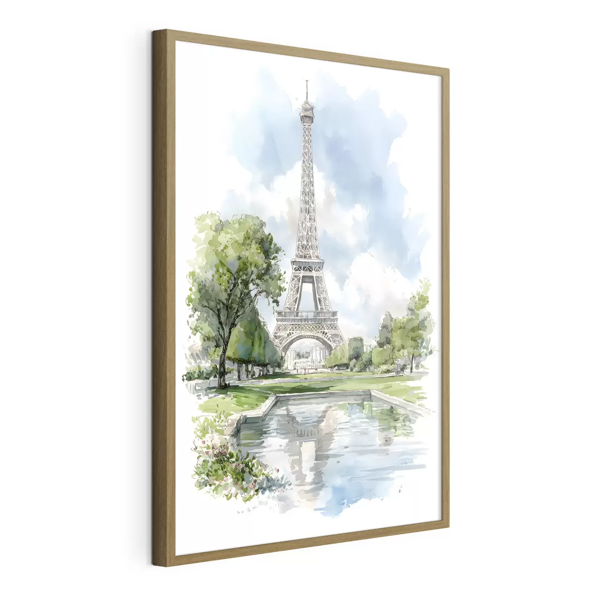 Plakat Eiffeli torn akvarellistiilis f49424