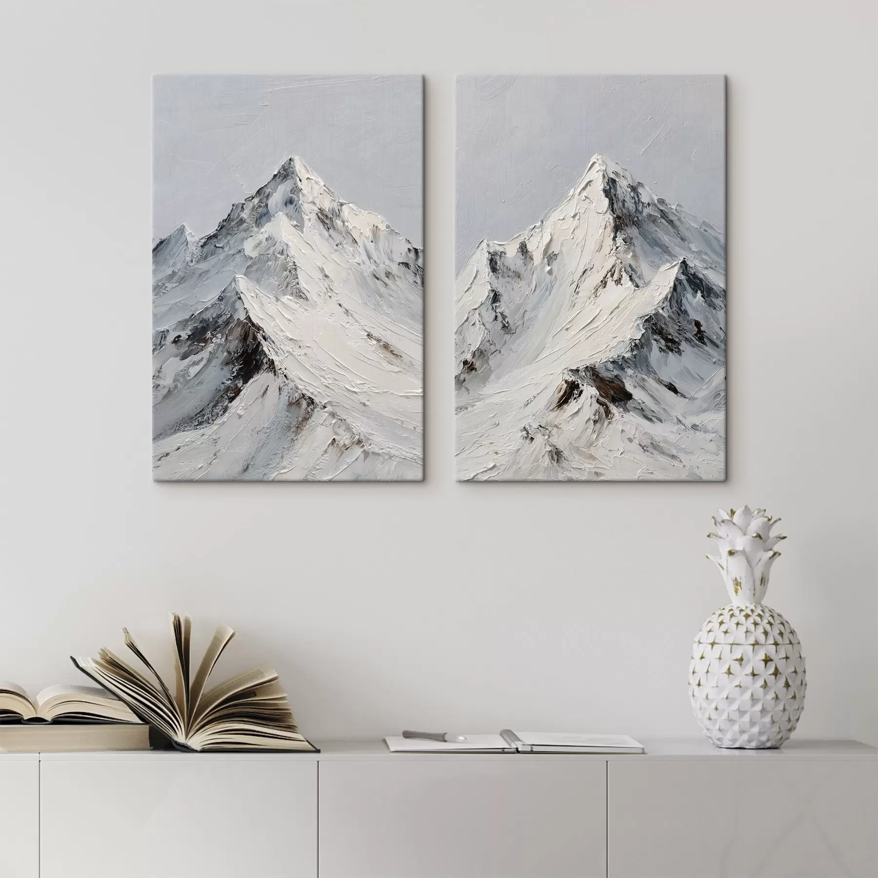 Pilt Lumised mäed impasto-tehnikas m30589