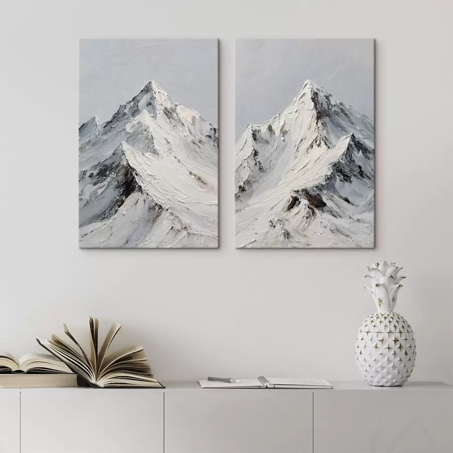 Fototapeedid Lumised mäed impasto-tehnikas m30589