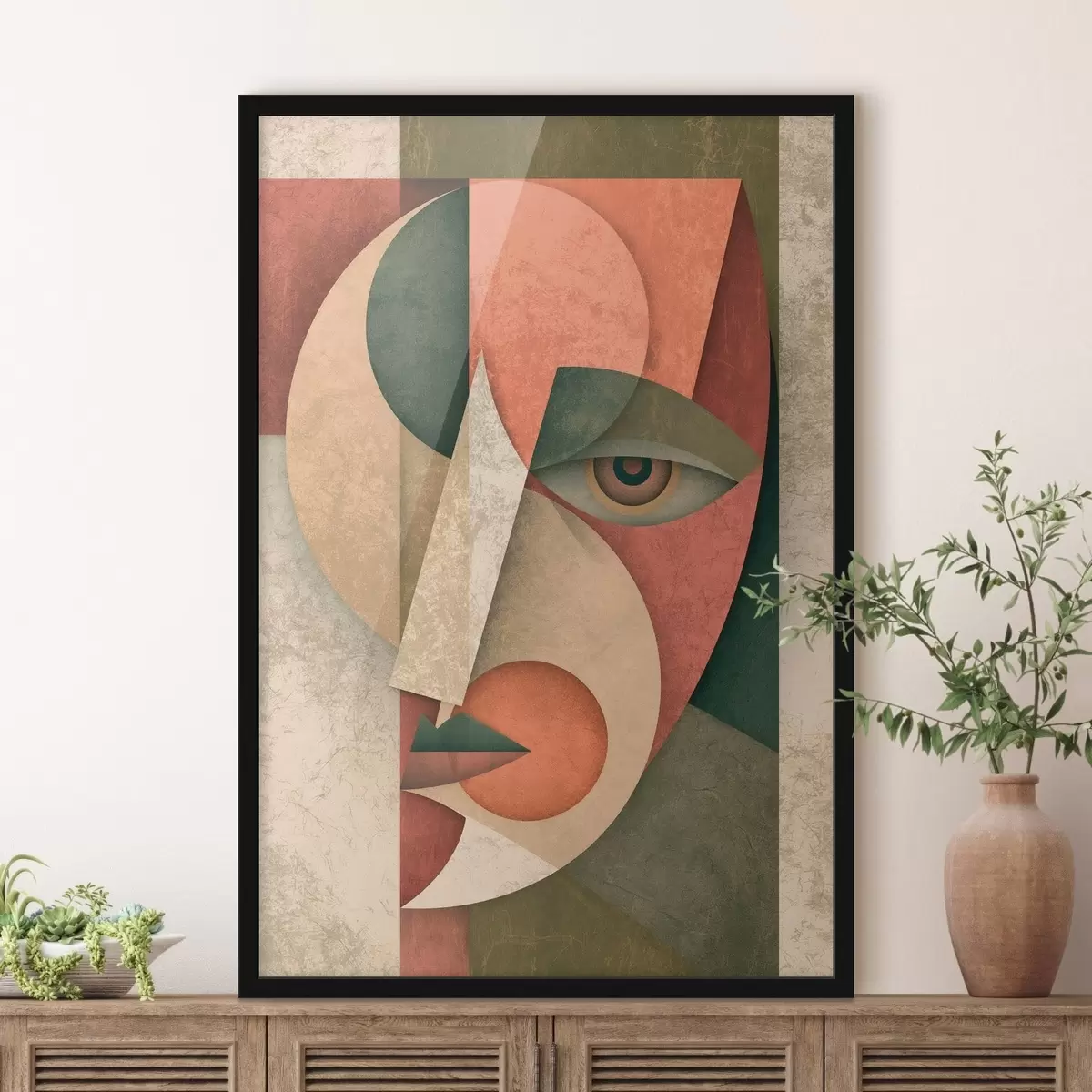 Plakat Näo geomeetriline abstraktsioon f49420