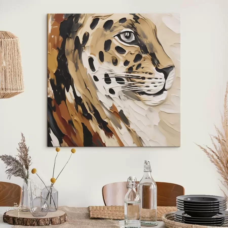 Pilt Abstraktne leopard, maali imitatsioon s49751