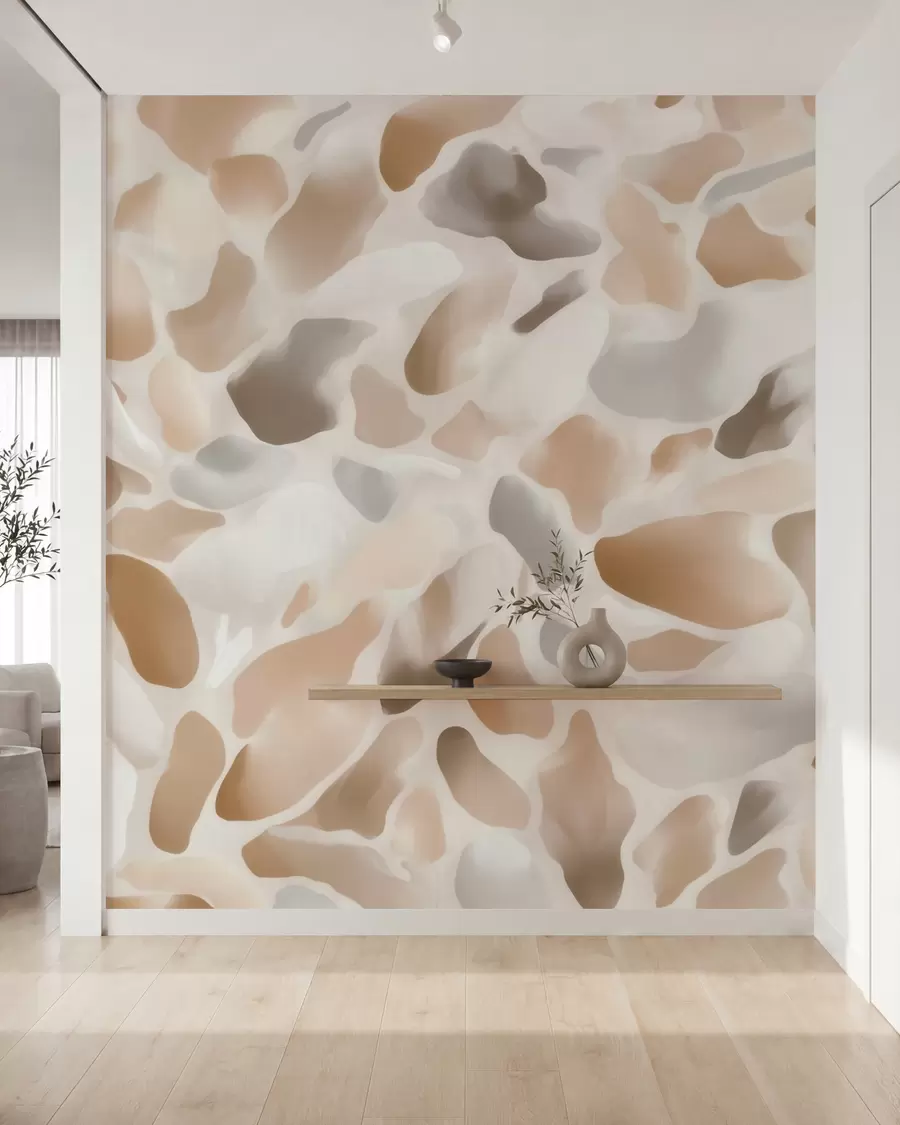 Fototapeedid Abstraktne looduslik terrazzo-tekstuur heledates toonides w09933