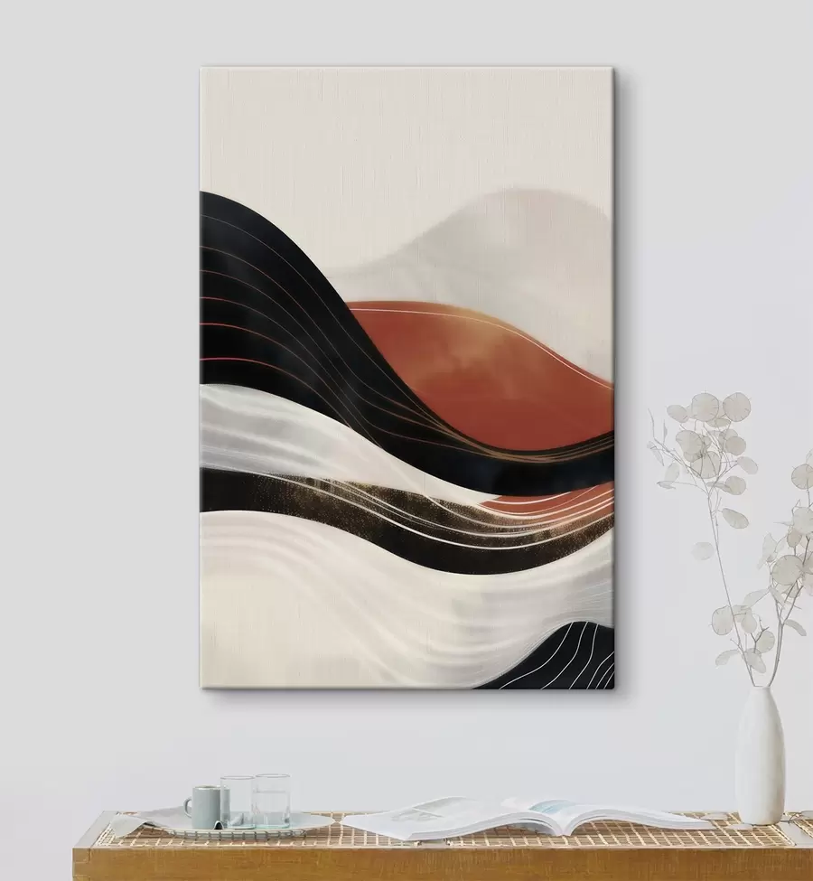 Pilt Abstraktsed terrakotta lained s49740