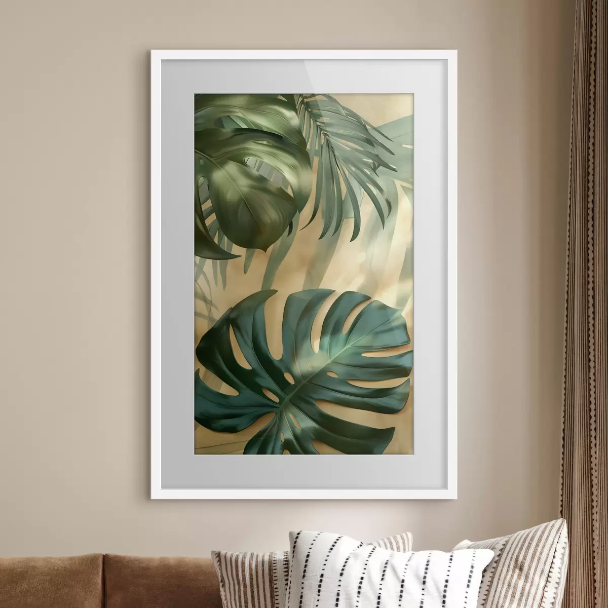 Plakat Monstera ja troopilised lehed f49552