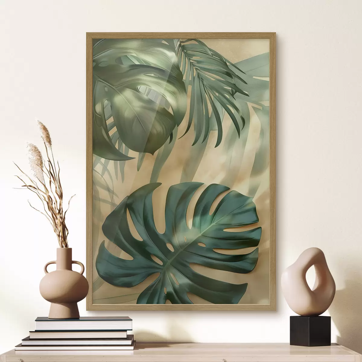 Plakat Monstera ja troopilised lehed f49552