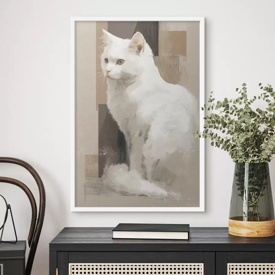 Fototapeedid Valge kass f49837