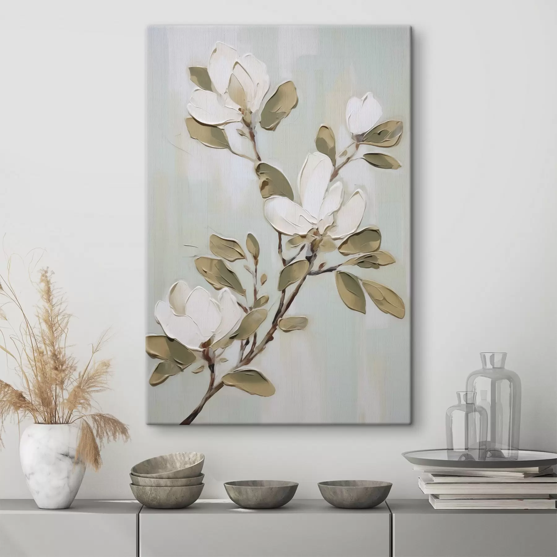 Pilt Magnoliaõite oks, maali imitatsioon s49902