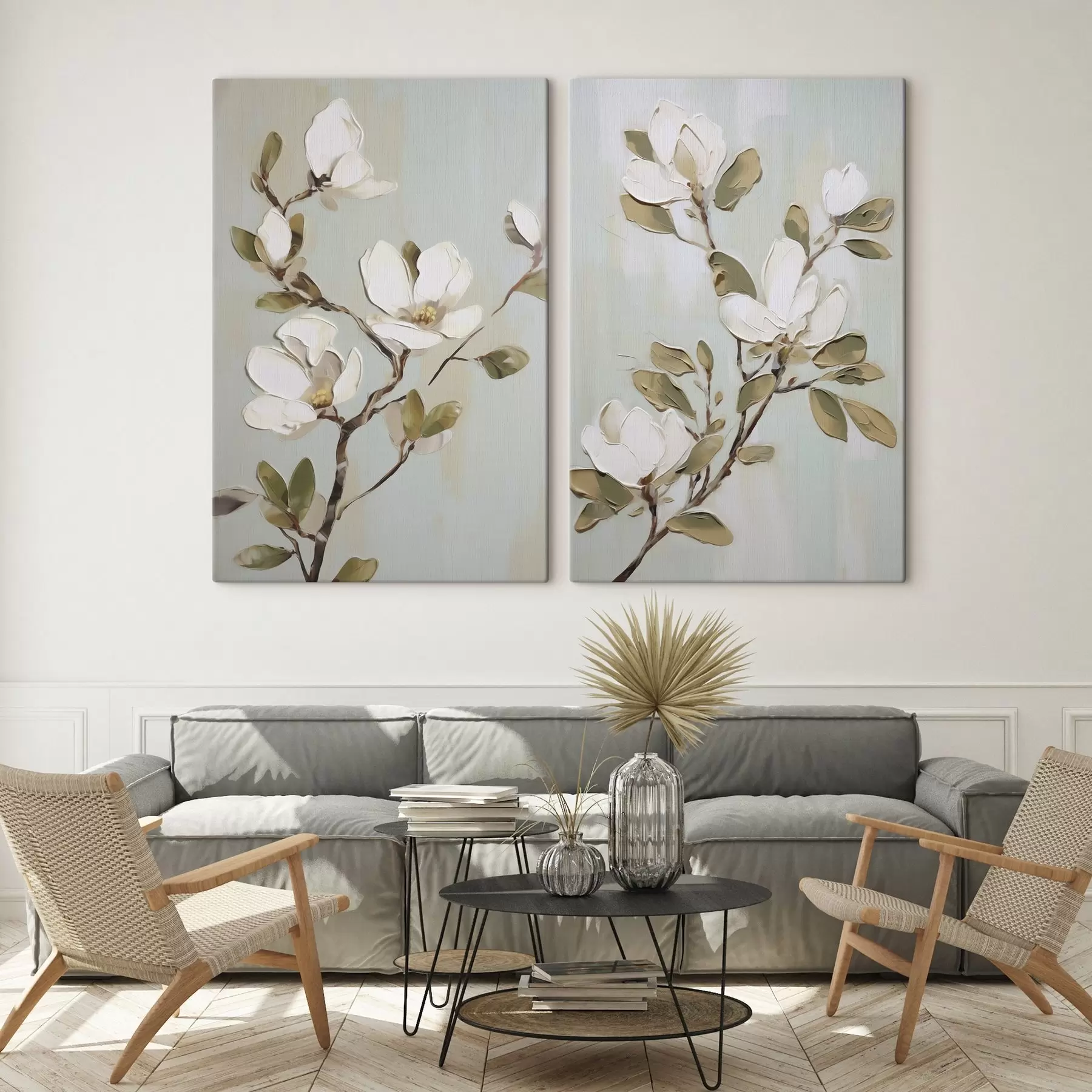 Pilt Magnoliaõite oks, maali imitatsioon m30734