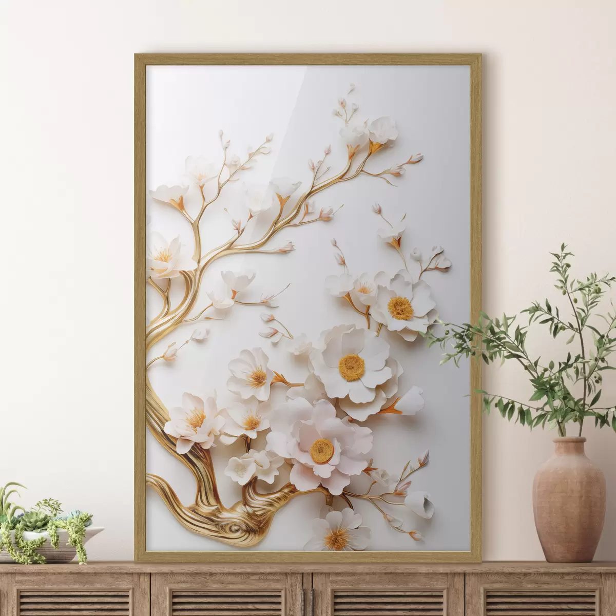 Plakat Valged magnooliad f50033