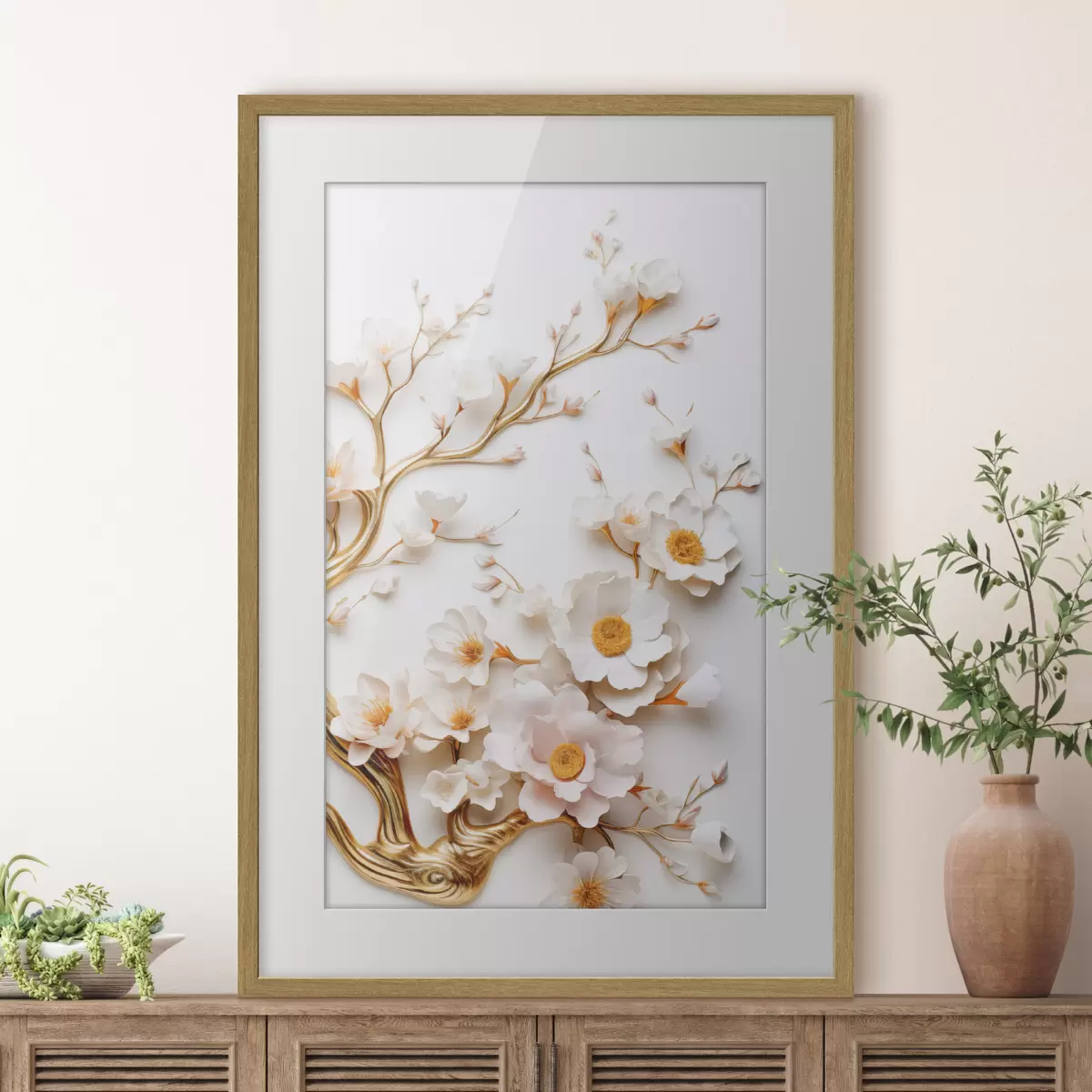 Plakat Valged magnooliad f50033