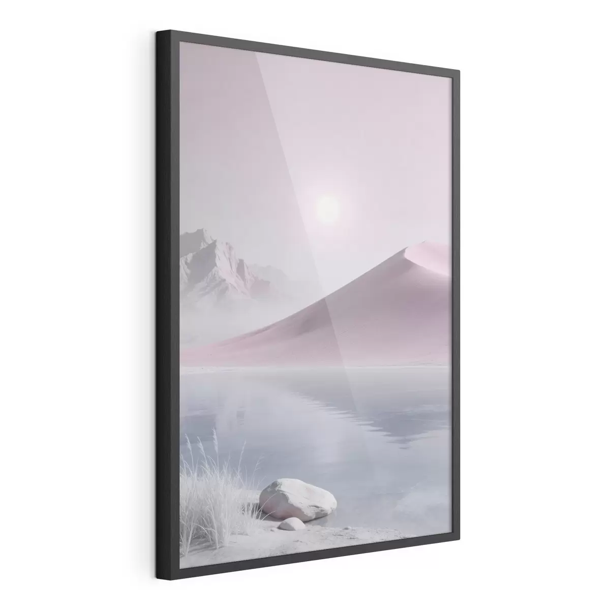 Plakat Pastelltoonides mägijärv liivase mäe lähedal f49725