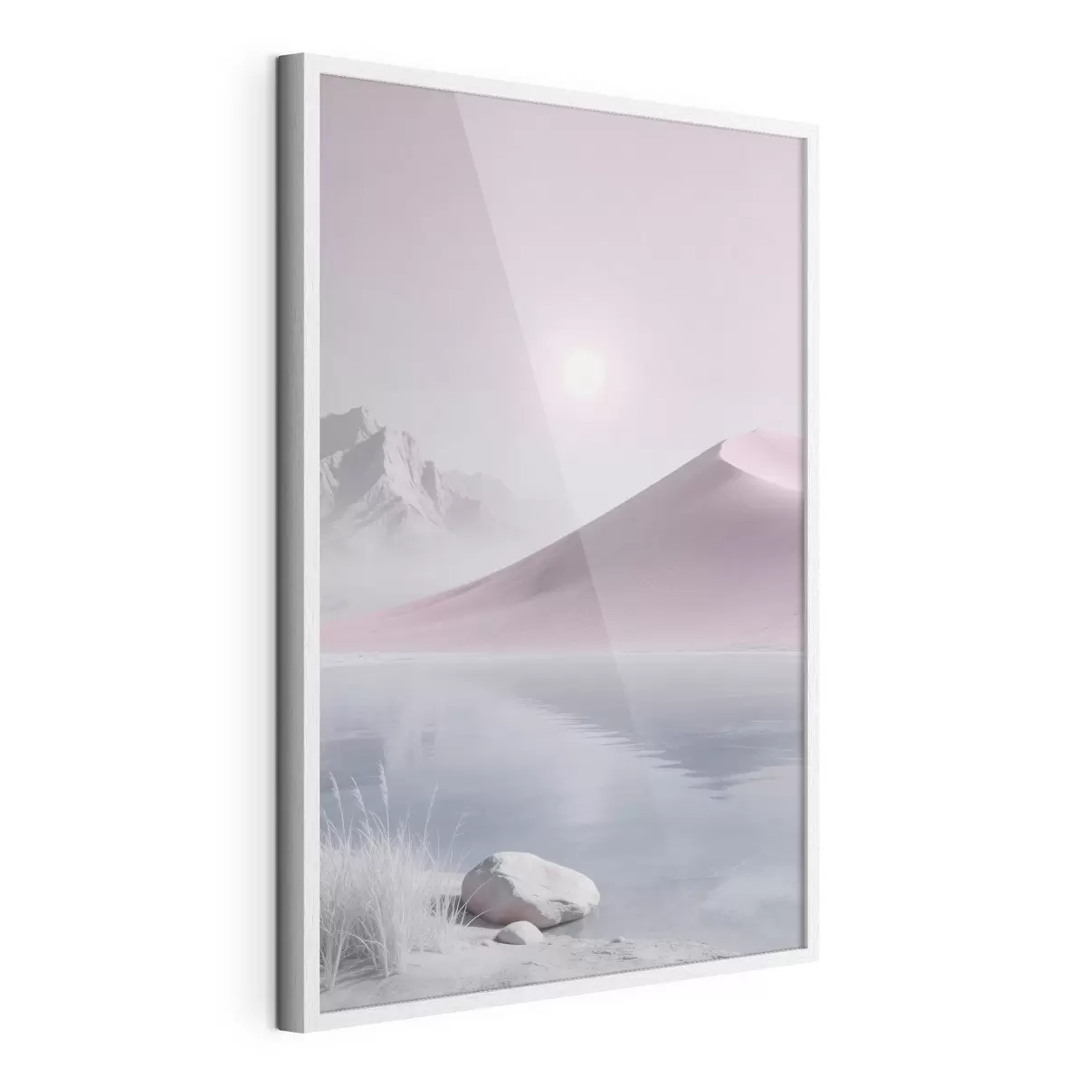Plakat Pastelltoonides mägijärv liivase mäe lähedal f49725