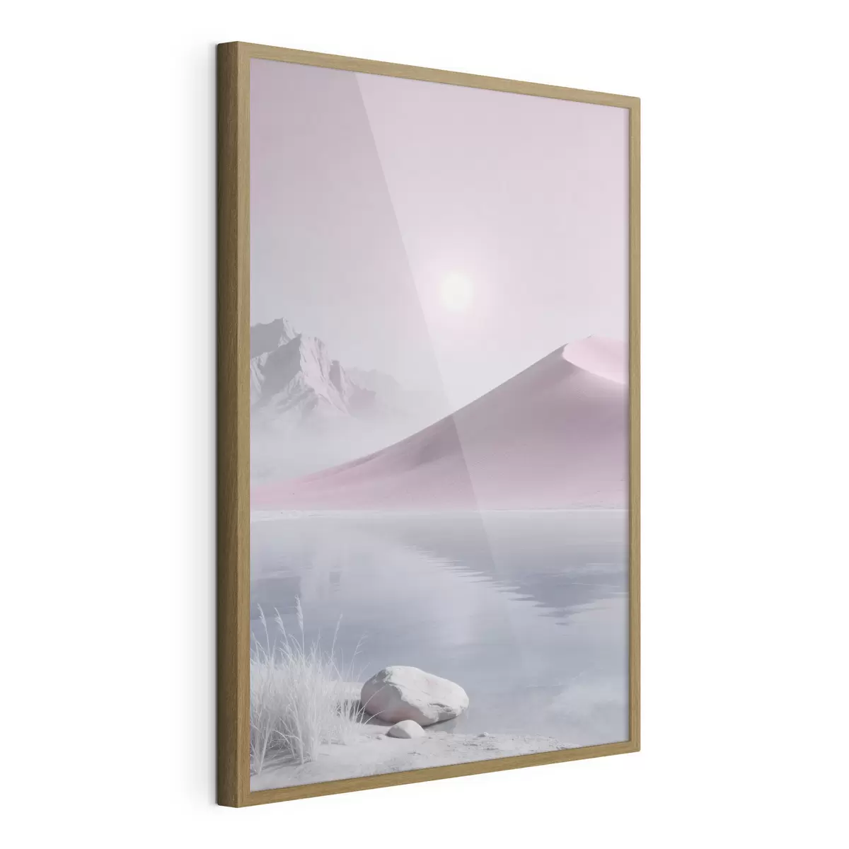 Plakat Pastelltoonides mägijärv liivase mäe lähedal f49725