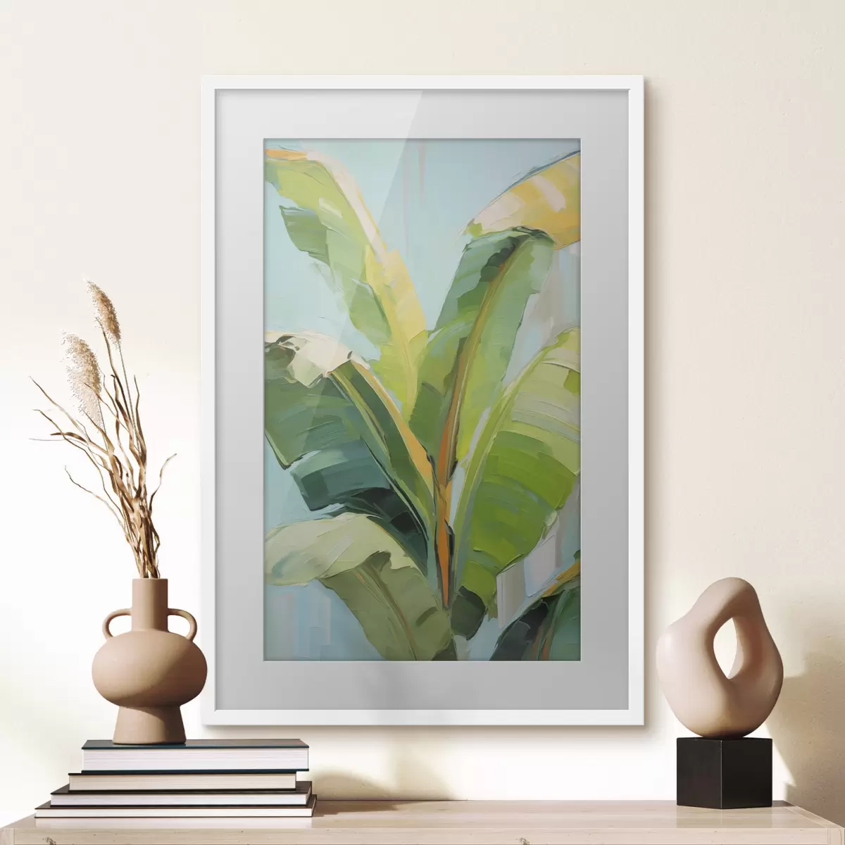 Plakat Banaanipalmi lehed, imitatsioonmaal f50069