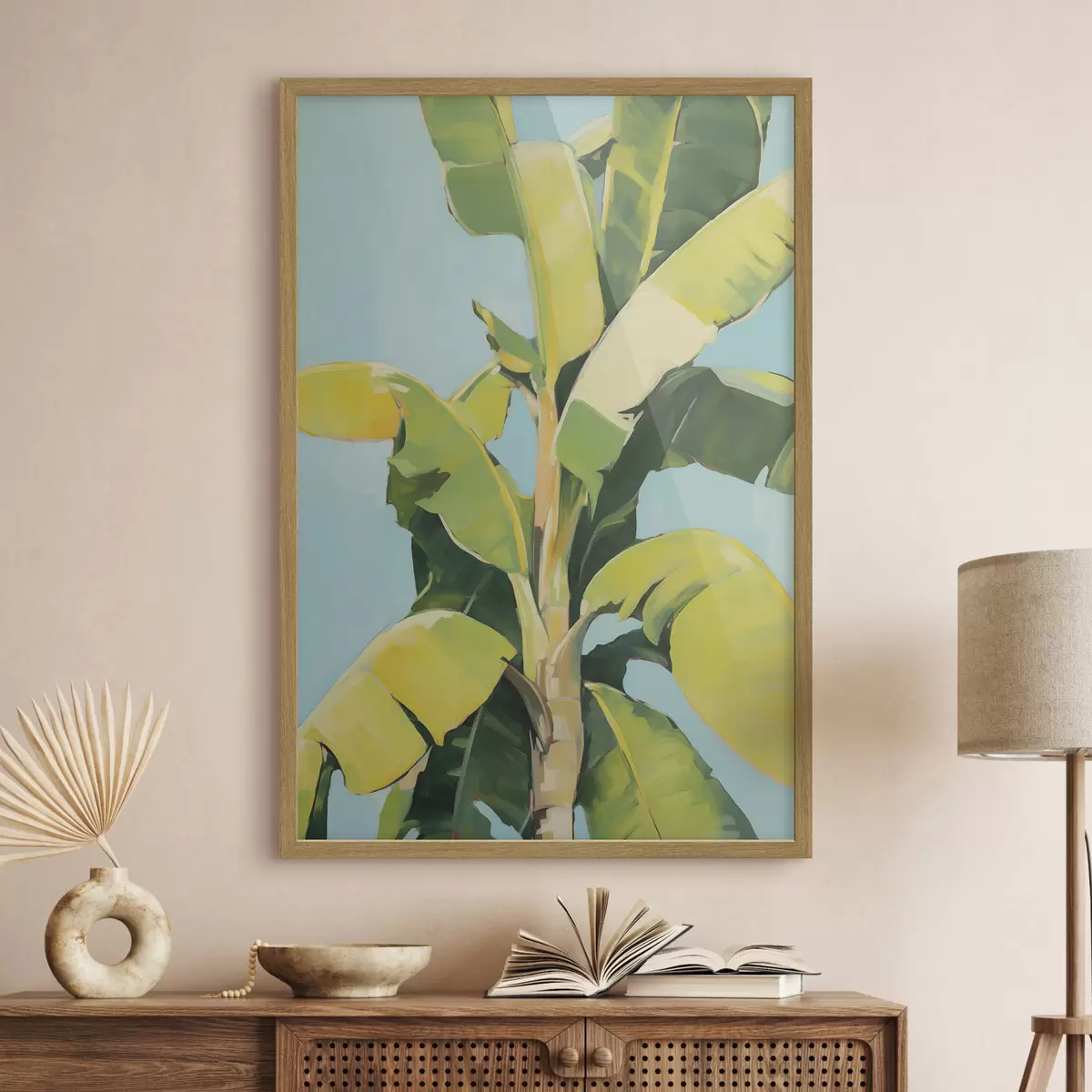 Plakat Banaanipalmi lehed, imitatsioonimaal f50070