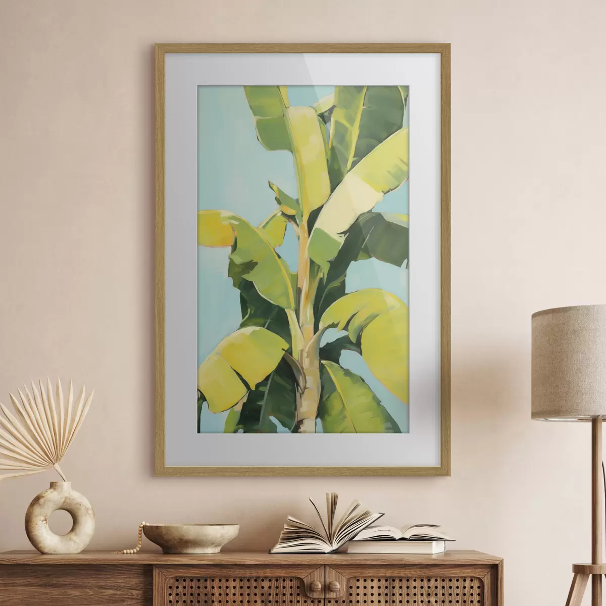 Plakat Banaanipalmi lehed, imitatsioonimaal f50070