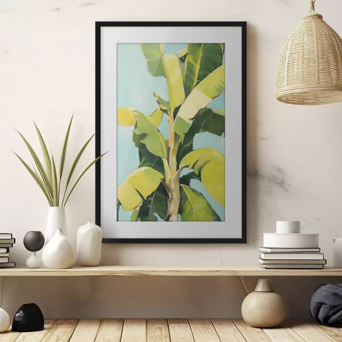 Plakat Banaanipalmi lehed, imitatsioonimaal f50070