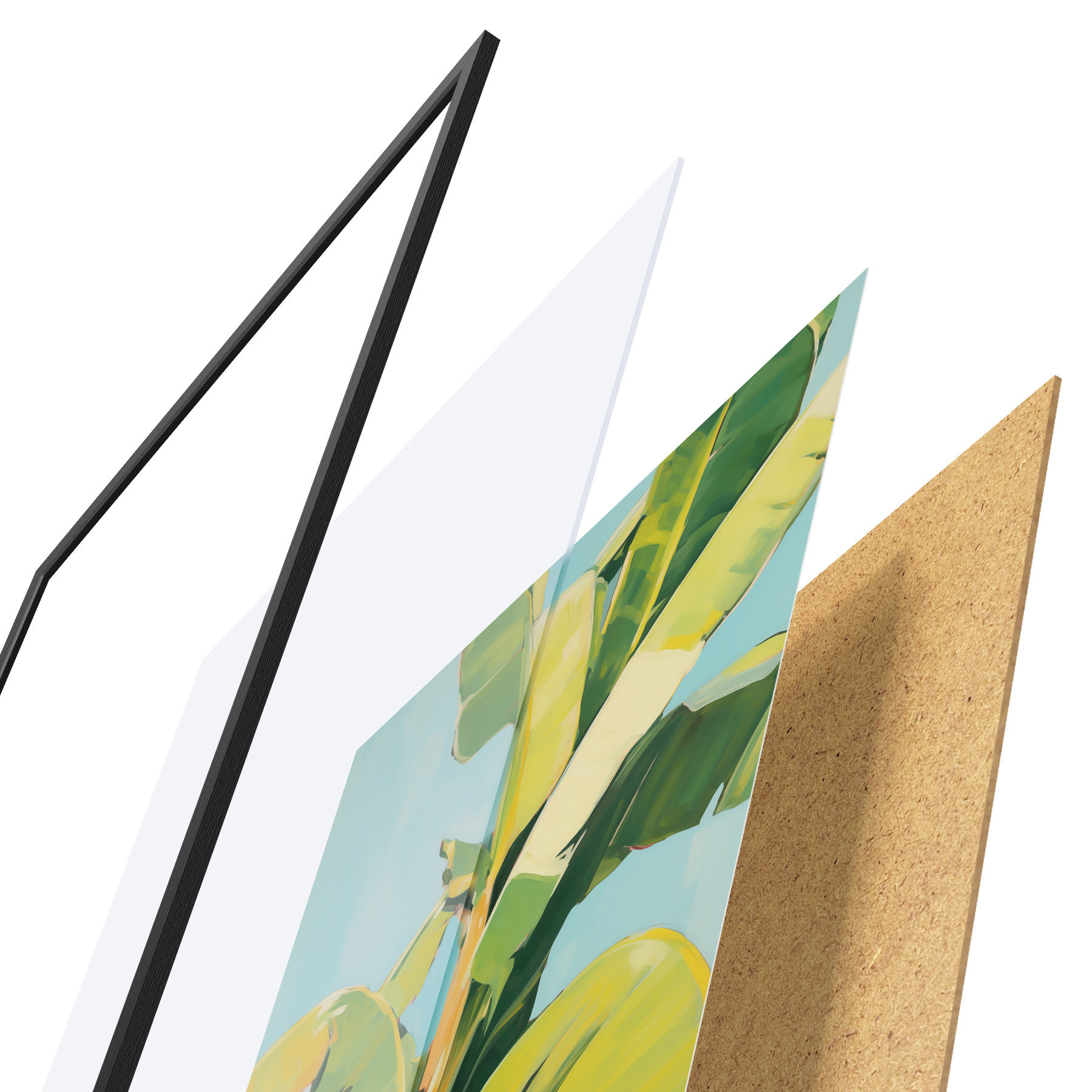 Plakat Banaanipalmi lehed, imitatsioonimaal f50070