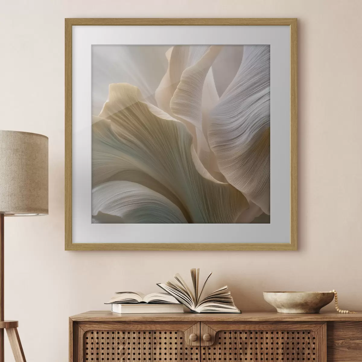 Plakat Kokkuvõte: õielehed pehmetes toonides f49945