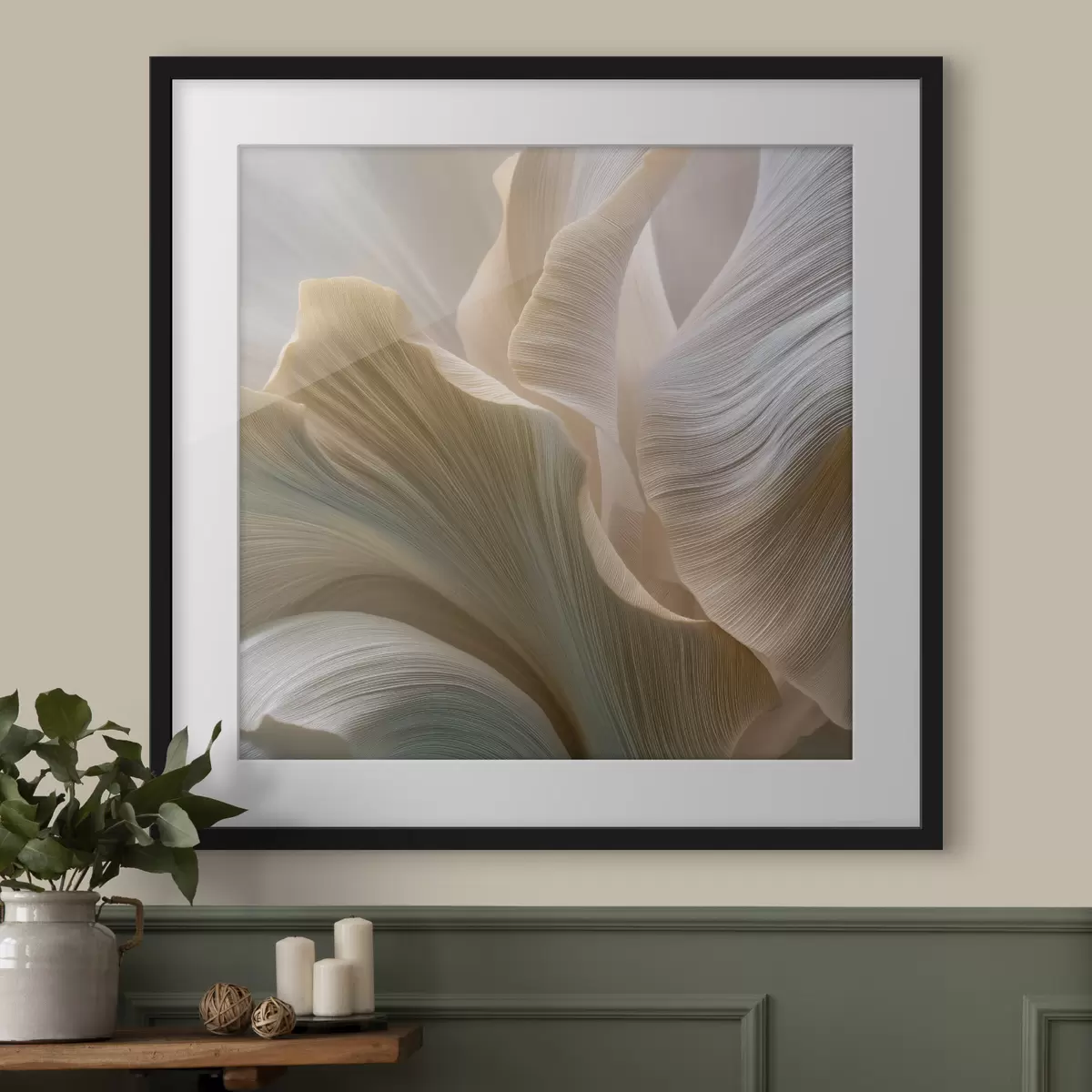 Plakat Kokkuvõte: õielehed pehmetes toonides f49945