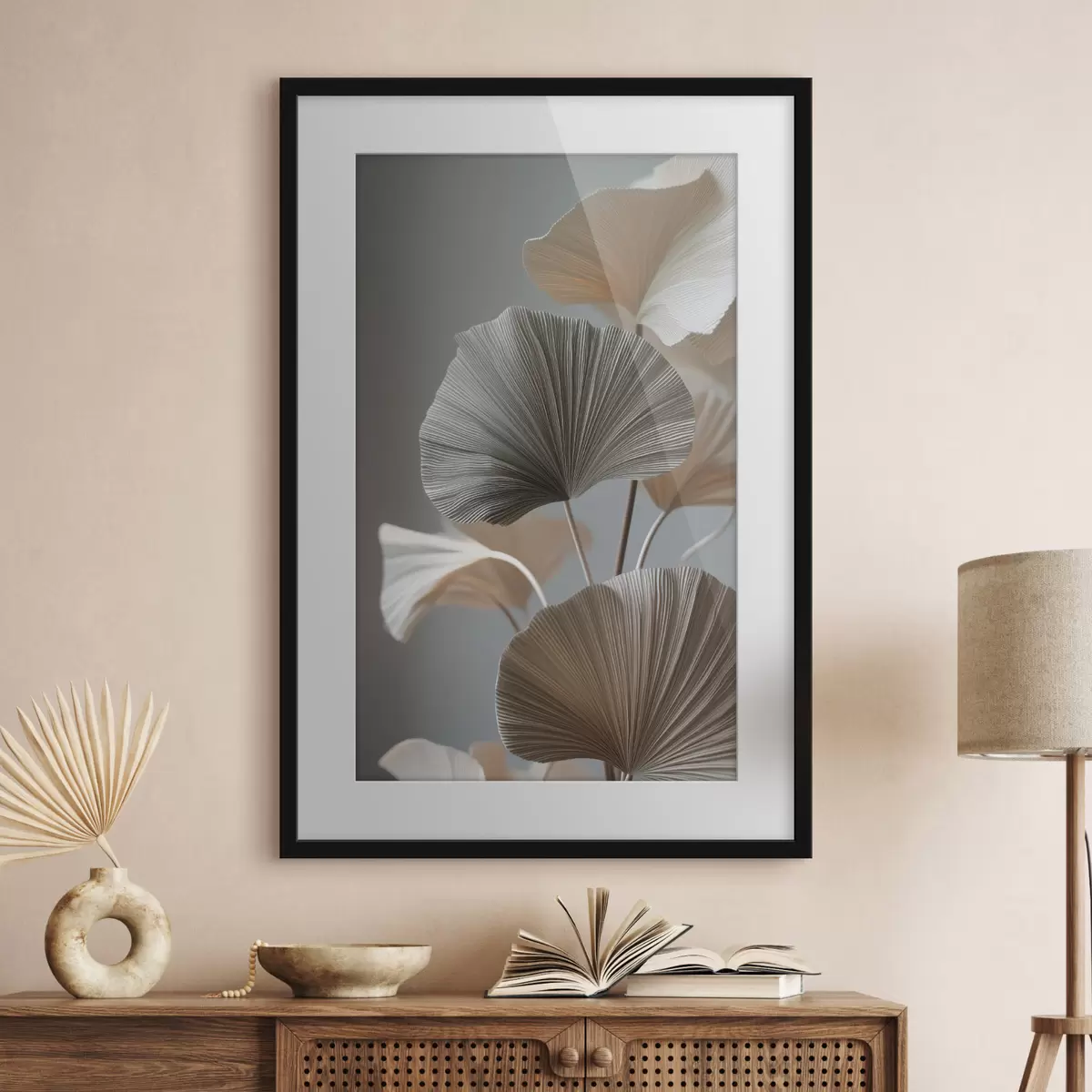 Plakat Dekoratiivsed lehvikukujulised lehed f49971