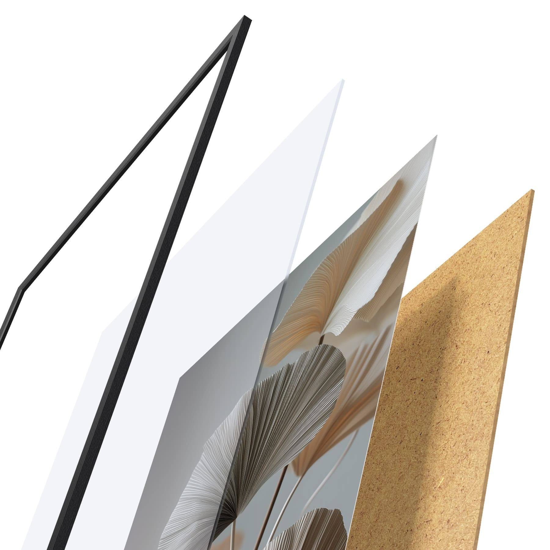Plakat Dekoratiivsed lehvikukujulised lehed f49971
