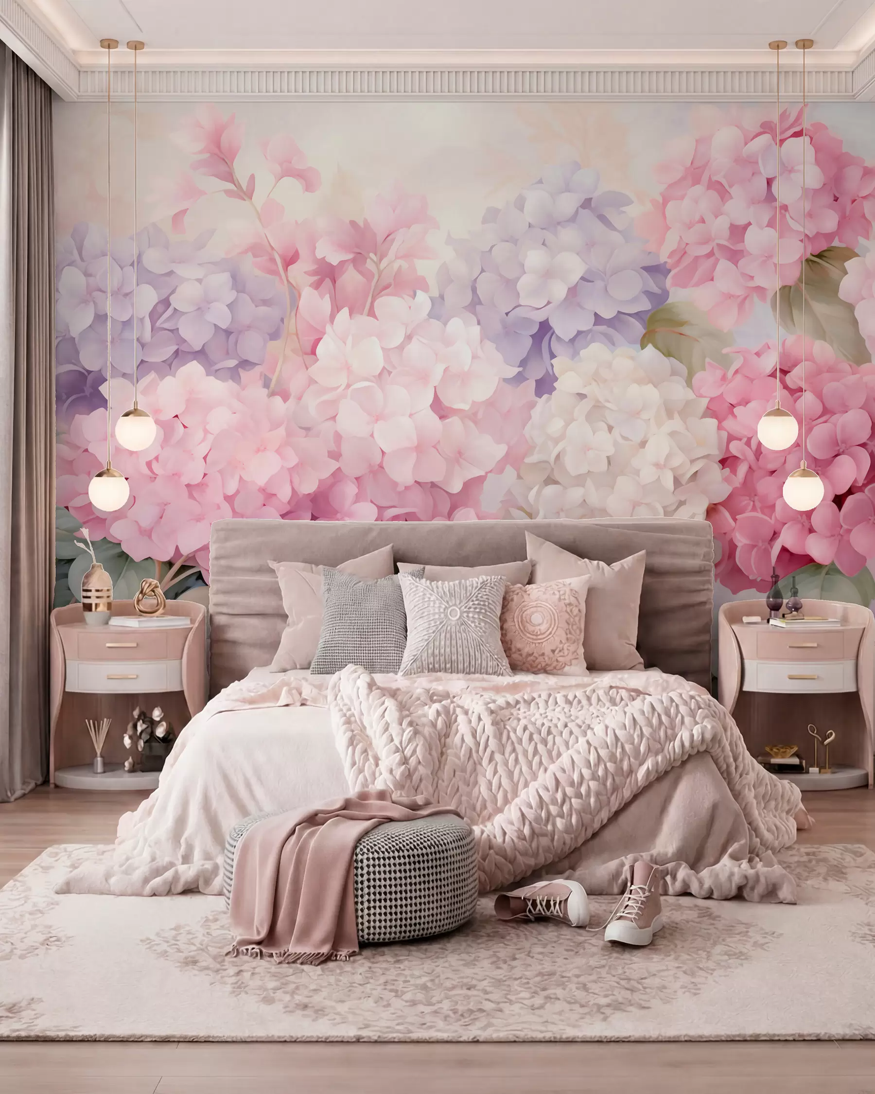 Fototapeedid Hortensia lilled w05796