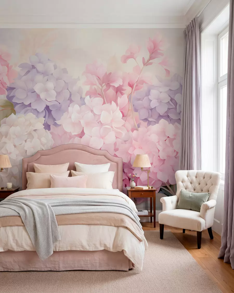 Fototapeedid Hortensia lilled w05796