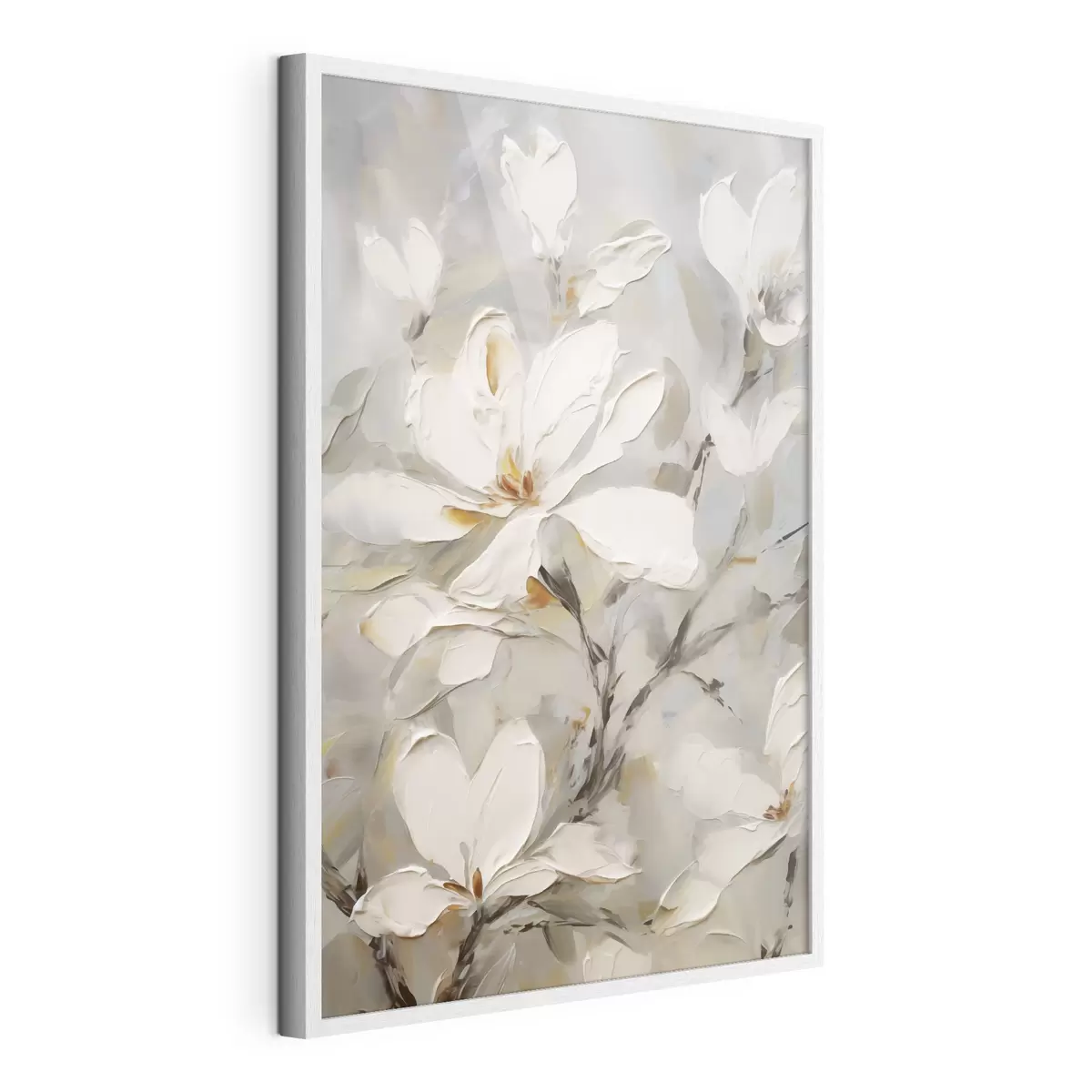 Plakat Abstraktsed lilled, maali imitatsioon f50139