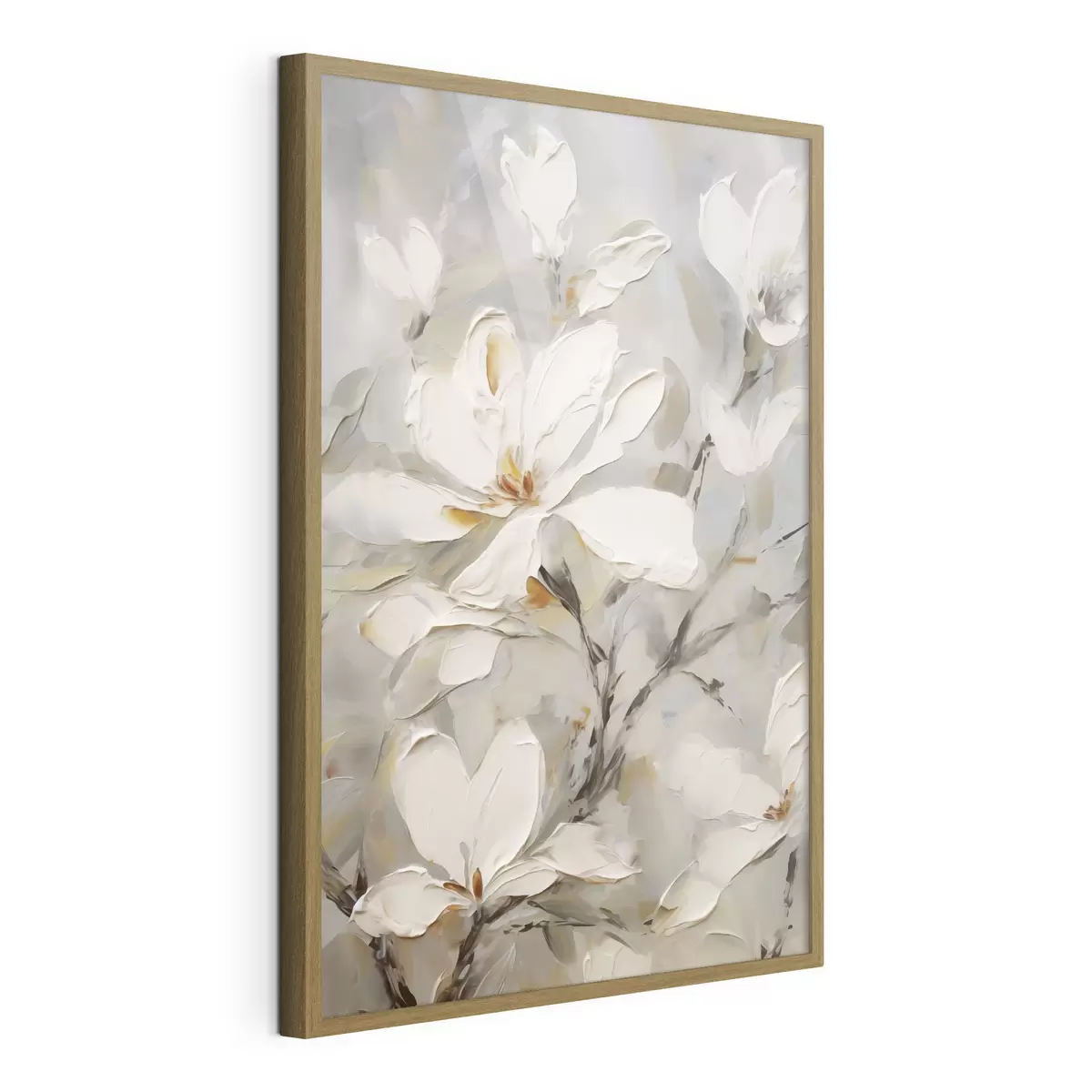 Plakat Abstraktsed lilled, maali imitatsioon f50139