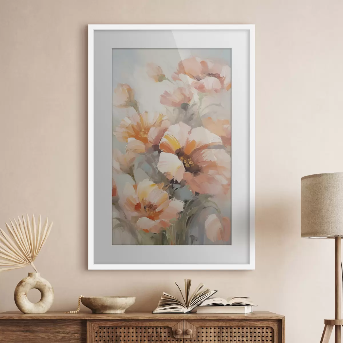 Plakat Õrnad lilled, maali imitatsioon f50140