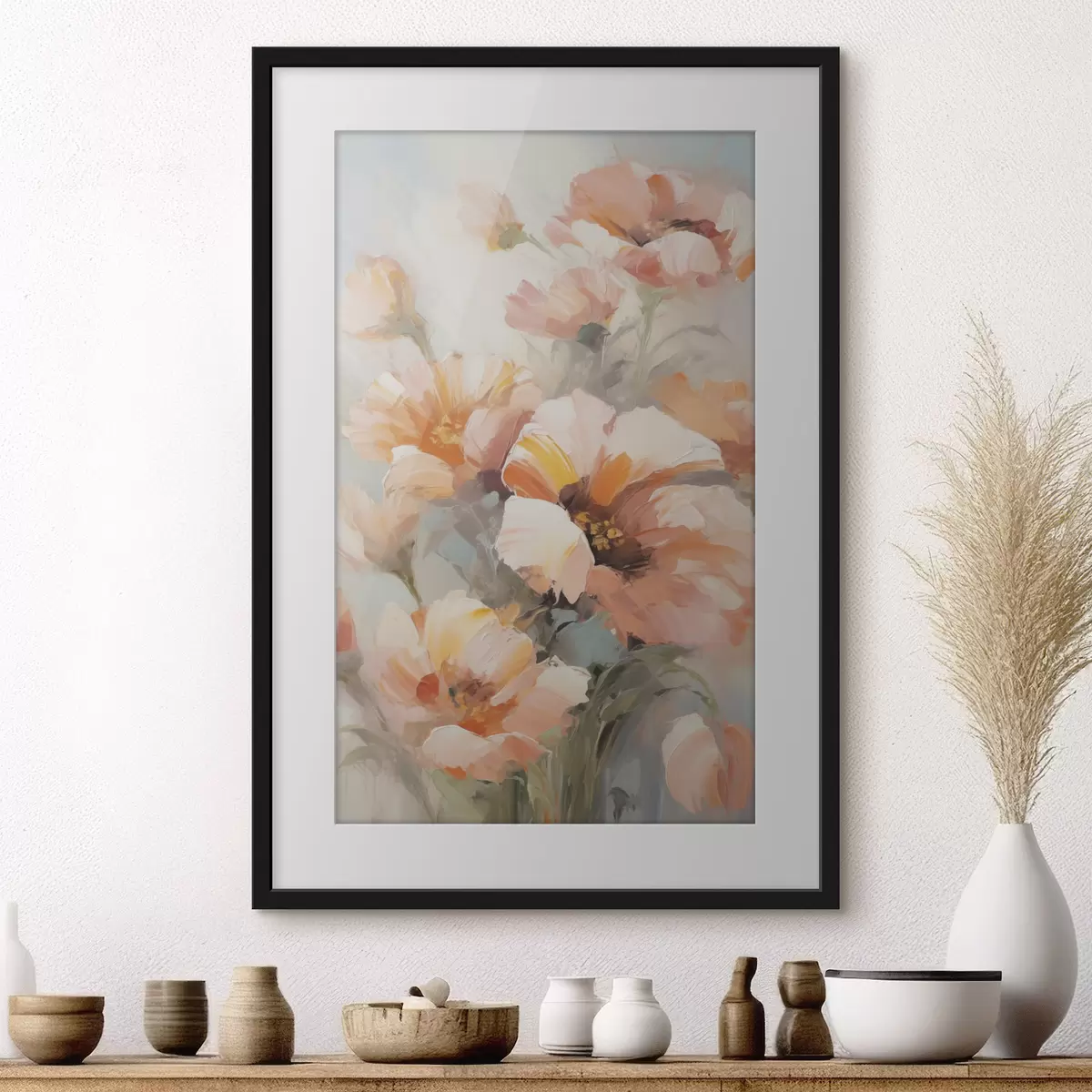 Plakat Õrnad lilled, maali imitatsioon f50140