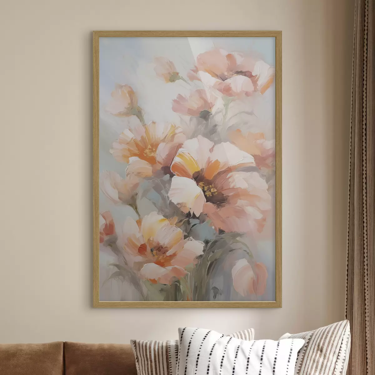 Plakat Õrnad lilled, maali imitatsioon f50140