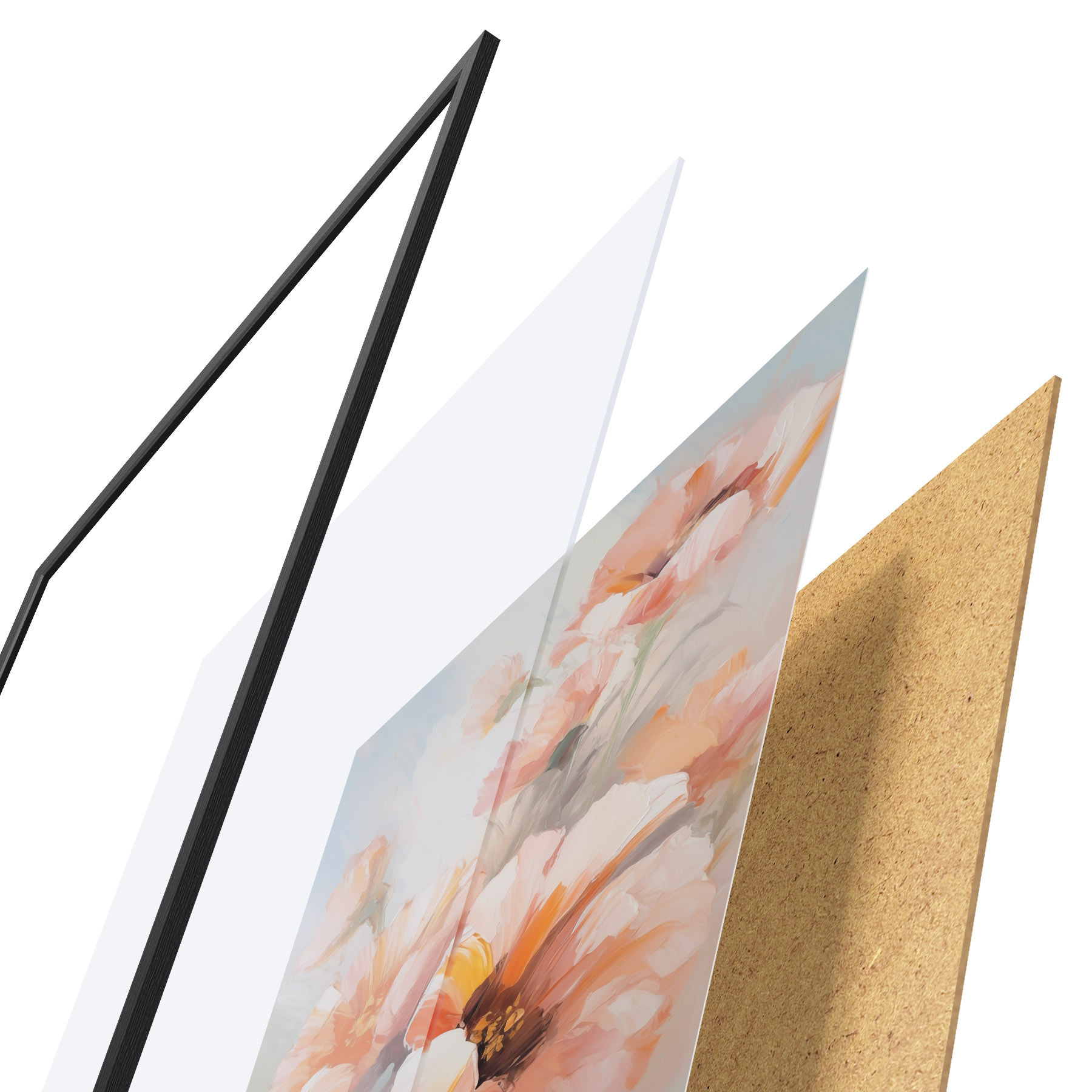 Plakat Õrnad lilled, maali imitatsioon f50140