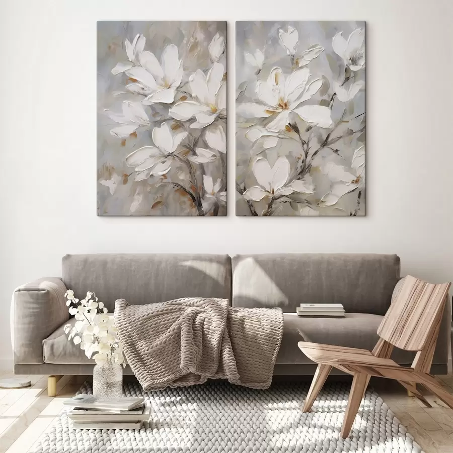 Fototapeedid Abstraktsed lilled, maali imitatsioon m30805