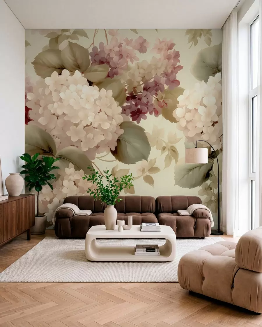Fototapeedid Hortensia lilled w05436