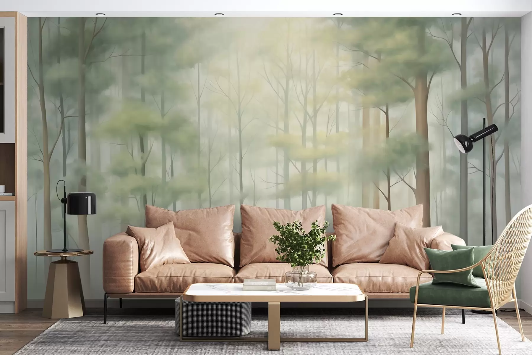 Fototapeedid Abstraktne lehtmets w05673