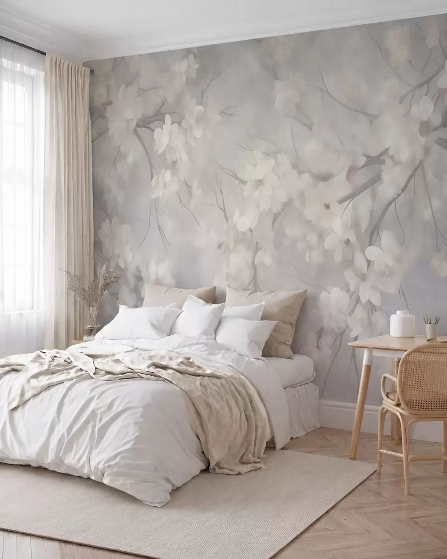 Fototapeedid Kirsiõied udus w10012